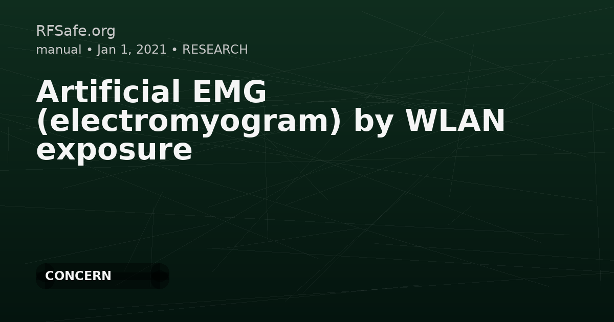 Artificial EMG (electromyogram) by WLAN exposure