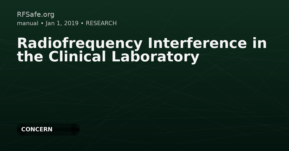 Radiofrequency Interference in the Clinical Laboratory