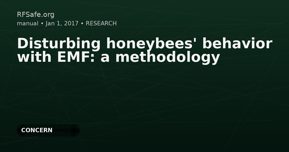 Disturbing honeybees' behavior with EMF: a methodology