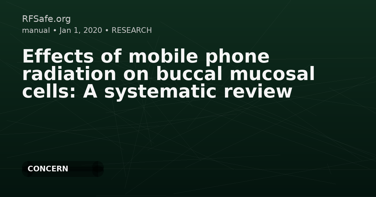 Effects of mobile phone radiation on buccal mucosal cells: A systematic review