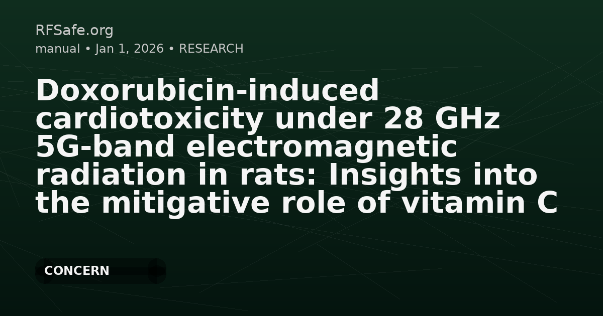 Doxorubicin-induced cardiotoxicity under 28 GHz 5G-band electromagnetic radiation in rats: Insights into the mitigative role of vitamin C