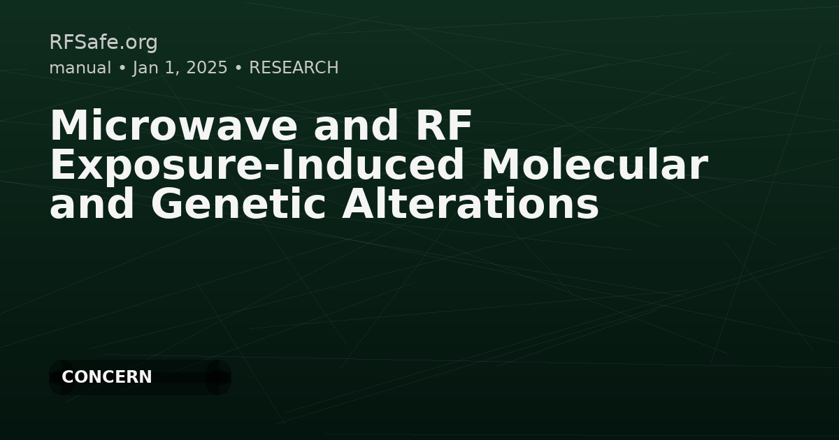 Microwave and RF Exposure-Induced Molecular and Genetic Alterations