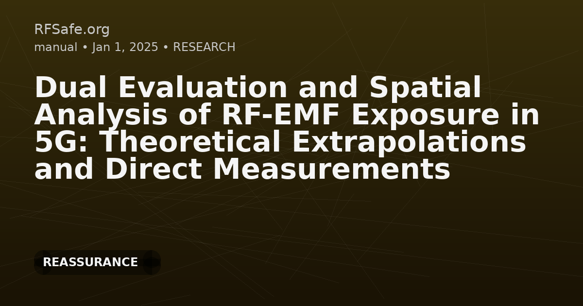 Dual Evaluation and Spatial Analysis of RF-EMF Exposure in 5G: Theoretical Extrapolations and Direct Measurements