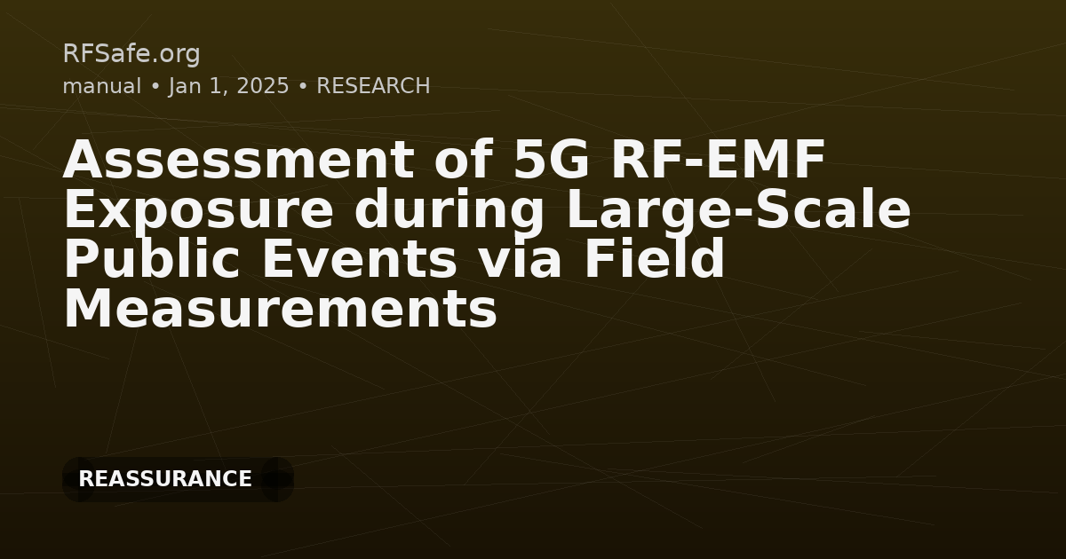 Assessment of 5G RF-EMF Exposure during Large-Scale Public Events via Field Measurements