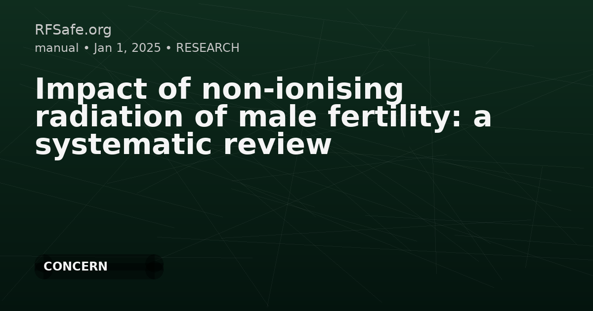 Impact of non-ionising radiation of male fertility: a systematic review