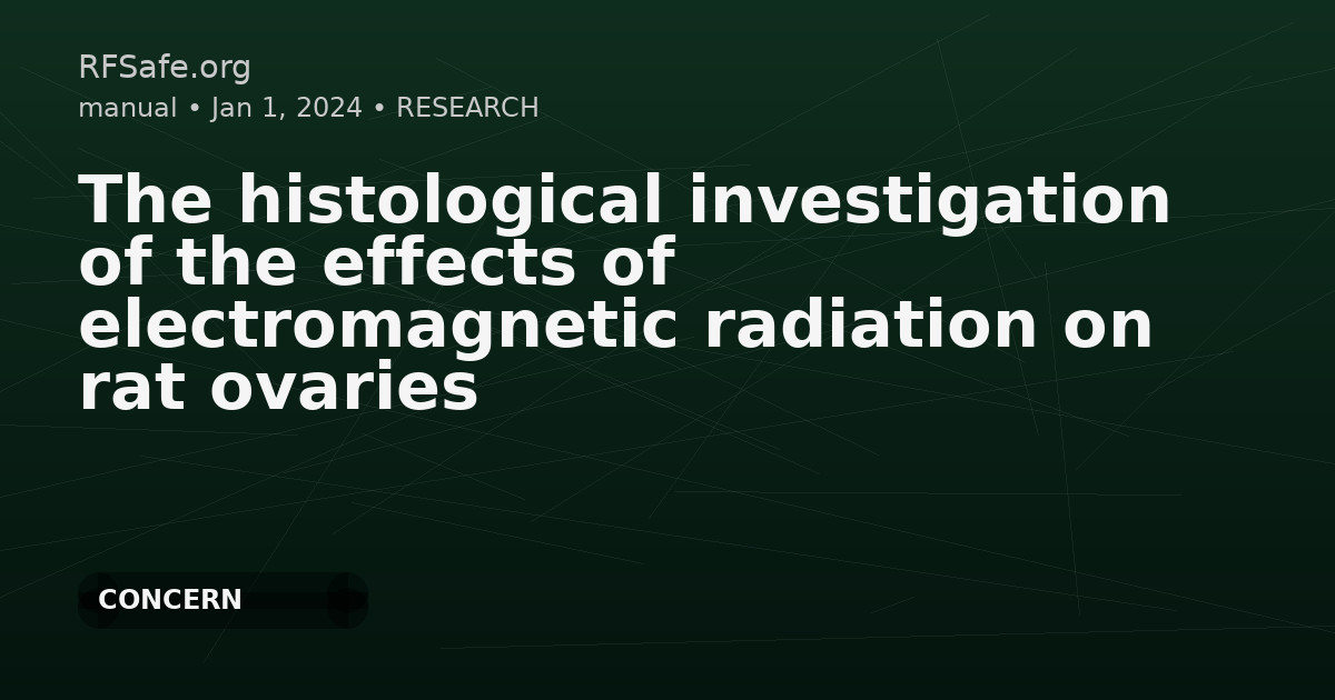 The histological investigation of the effects of electromagnetic radiation on rat ovaries