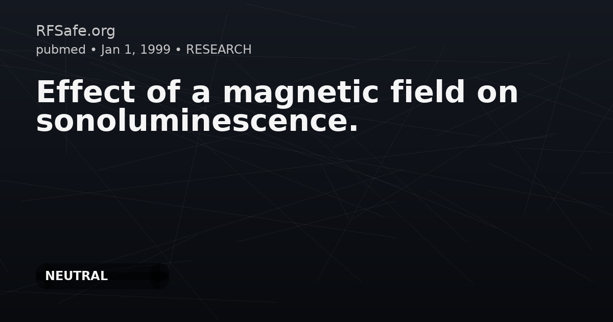 Effect of a magnetic field on sonoluminescence.