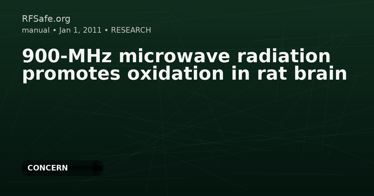900-MHz microwave radiation promotes oxidation in rat brain