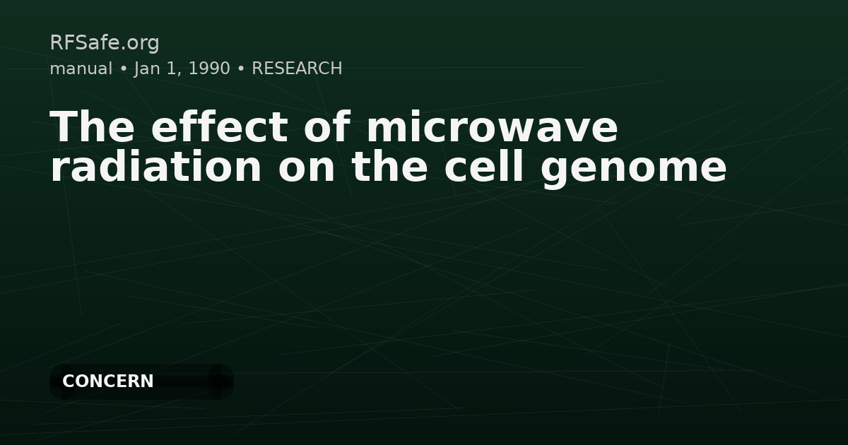 The effect of microwave radiation on the cell genome