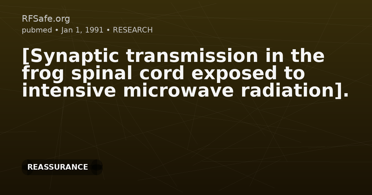 [Synaptic transmission in the frog spinal cord exposed to intensive microwave radiation].