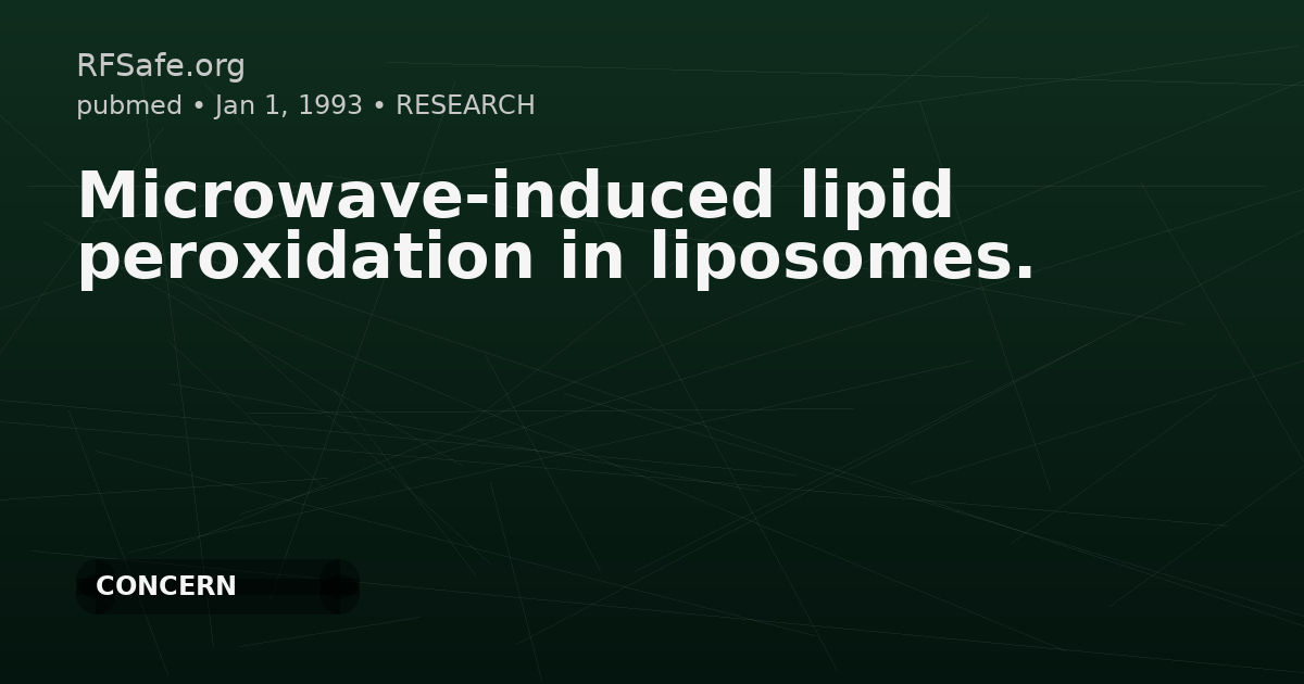 Microwave-induced lipid peroxidation in liposomes.