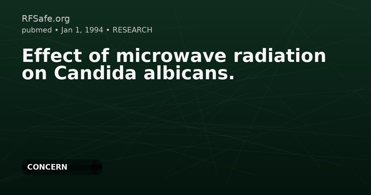 Effect of microwave radiation on Candida albicans.