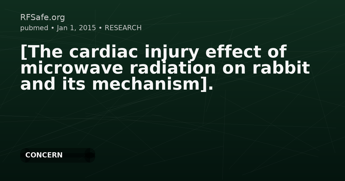 [The cardiac injury effect of microwave radiation on rabbit and its mechanism].