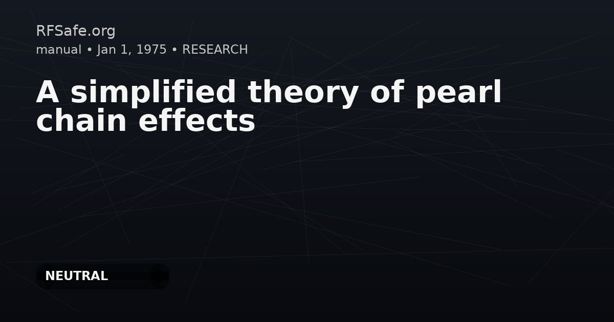 A simplified theory of pearl chain effects