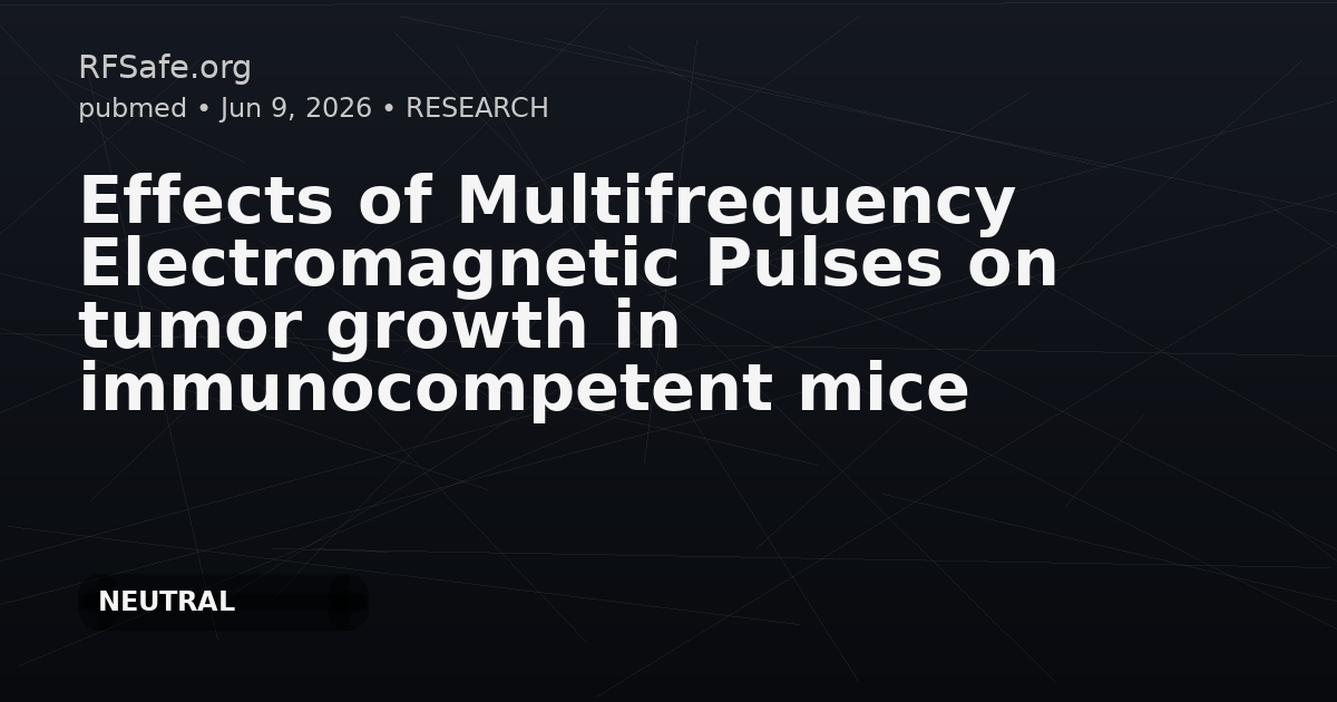 Effects of Multifrequency Electromagnetic Pulses on tumor growth in immunocompetent mice