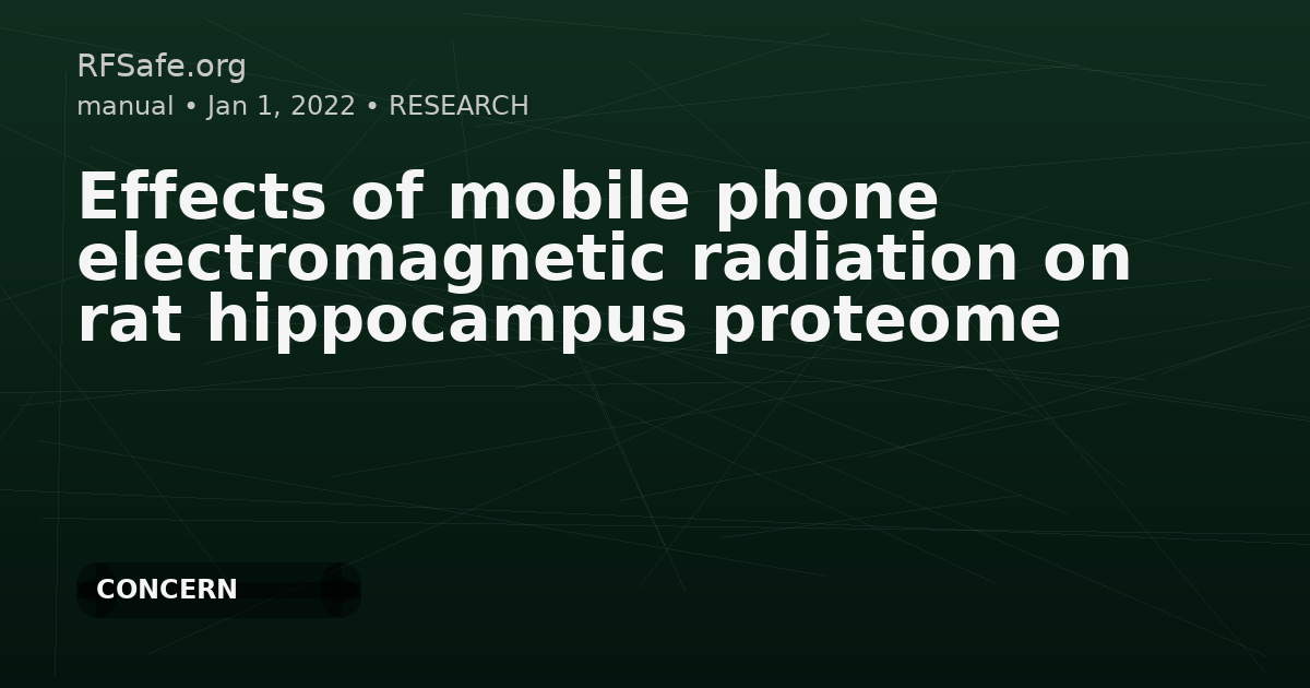 Effects of mobile phone electromagnetic radiation on rat hippocampus proteome